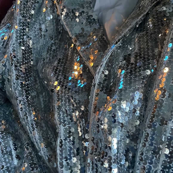 🤍 Sequin Open Front Blazer - Picture 9 of 12